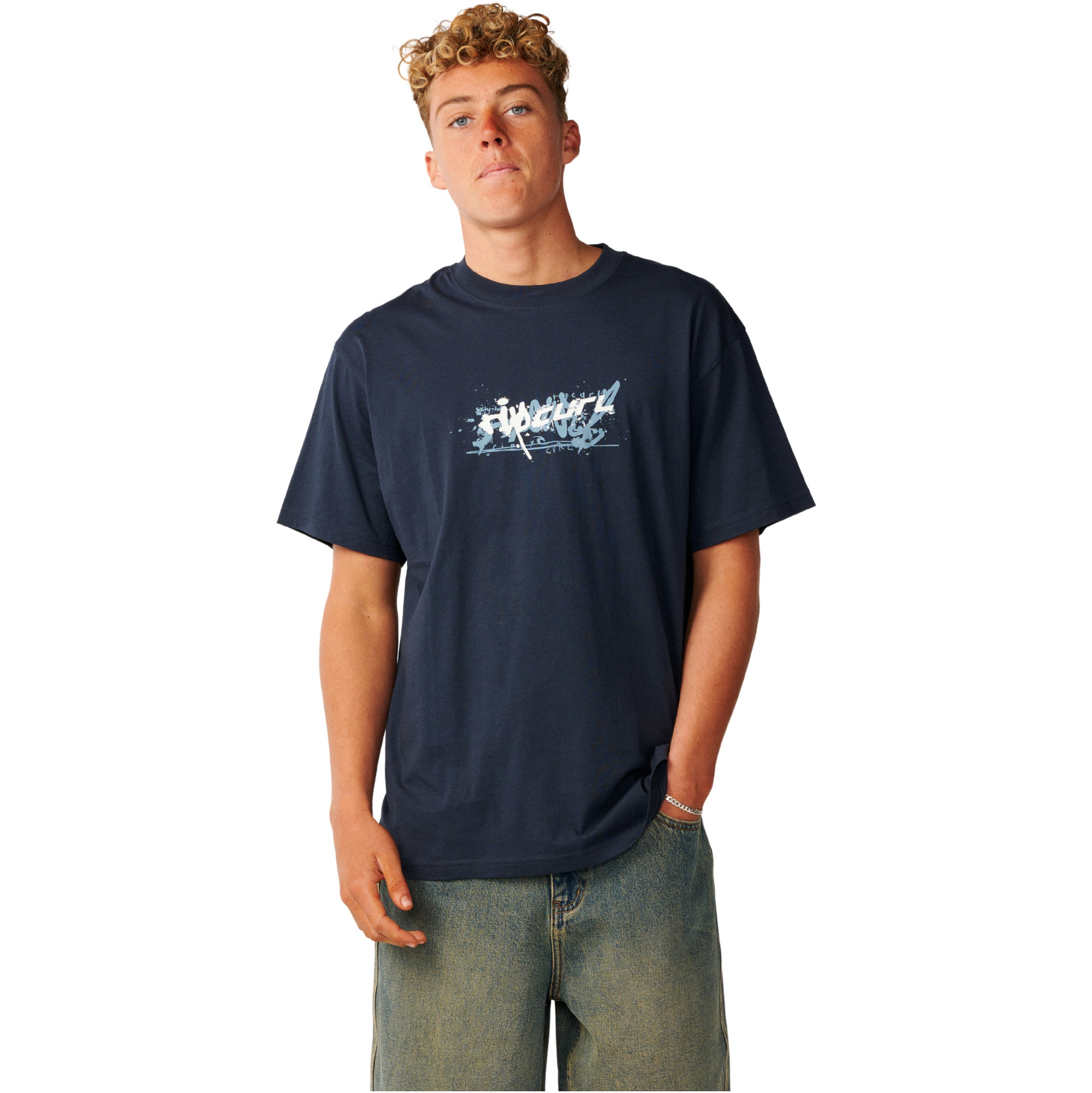 2026 Rip Curl M&auml;nner Archiv-Mashup-T-Shirt 130MTE - Dark Navy